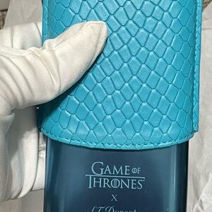 S.T. Dupont Game of Thrones Icy Blue Calfskin Leather Silver-Plated Cigar Case